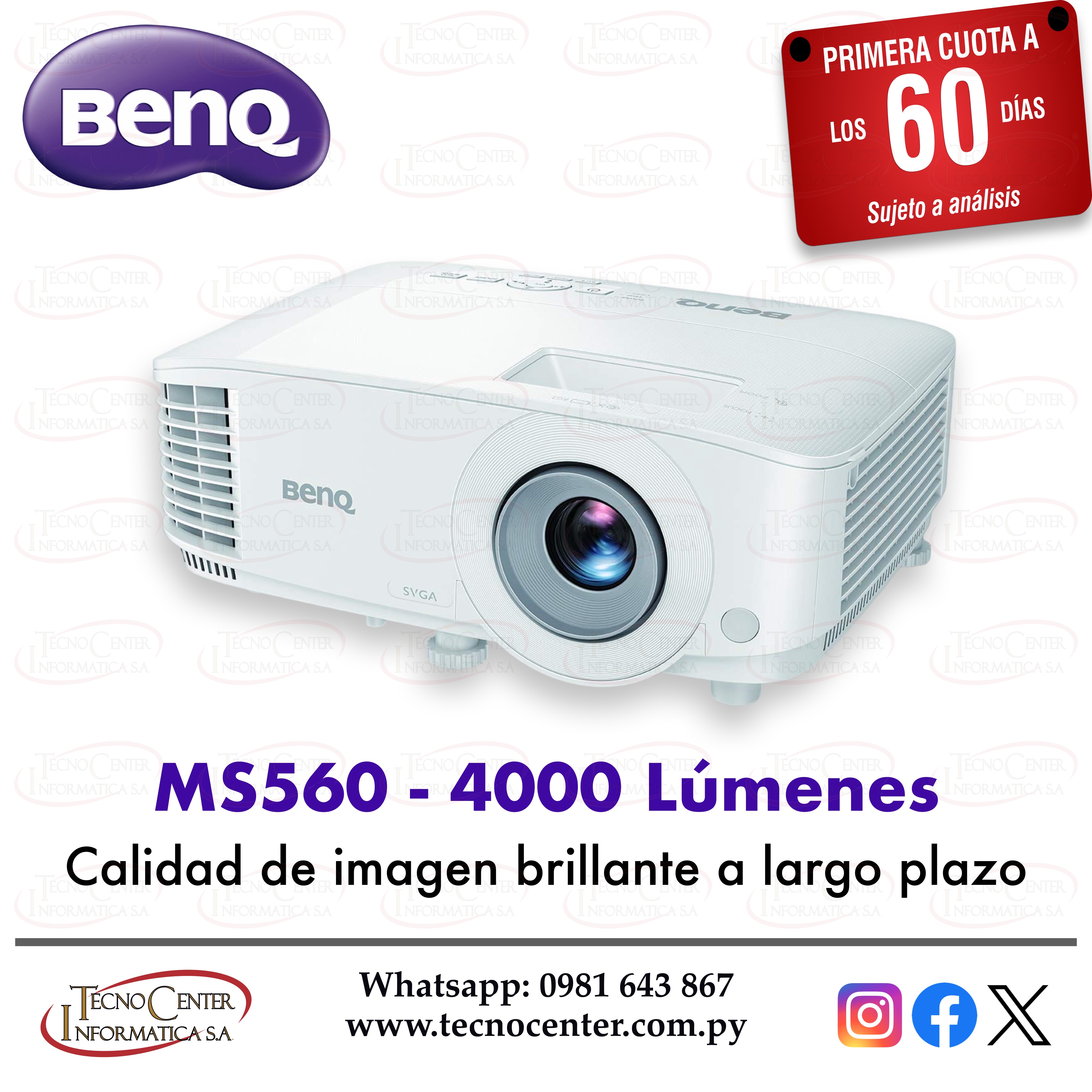 Proyector BenQ MS560 SVGA 4000 Lúmenes